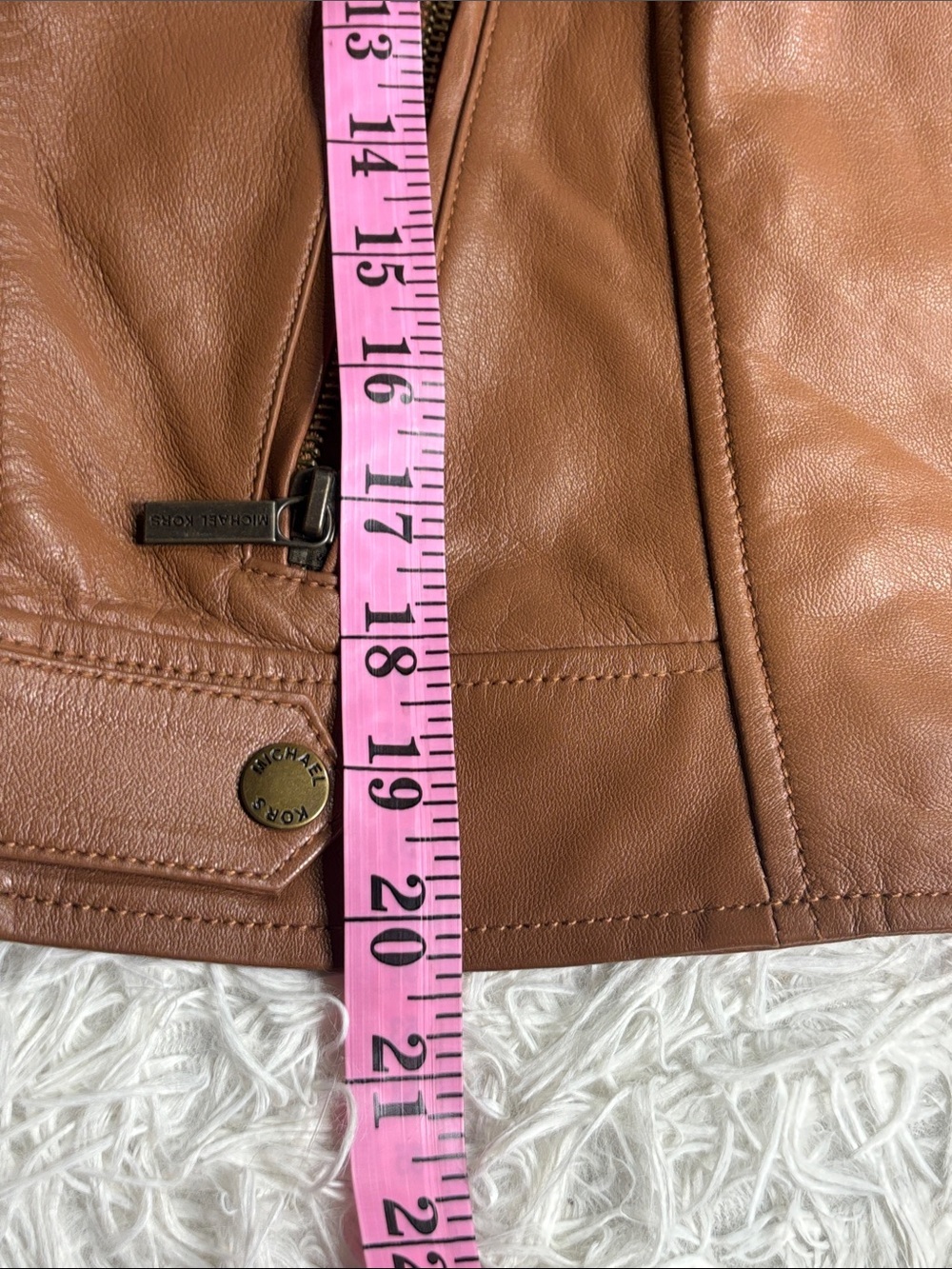 Women's Brown Leather Jacket Genuine Lambskin Motorcycle Jacket - Picture 9 of 12